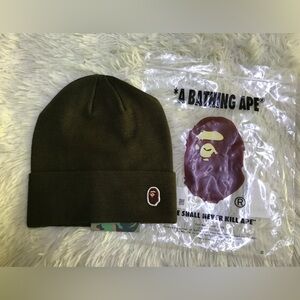 Bape Olive Green Knit Hat